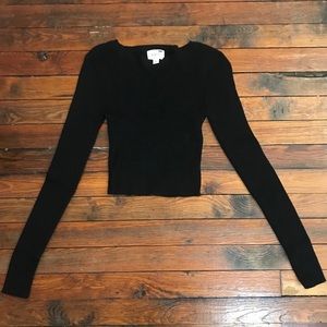 Black Cropped Sweater
